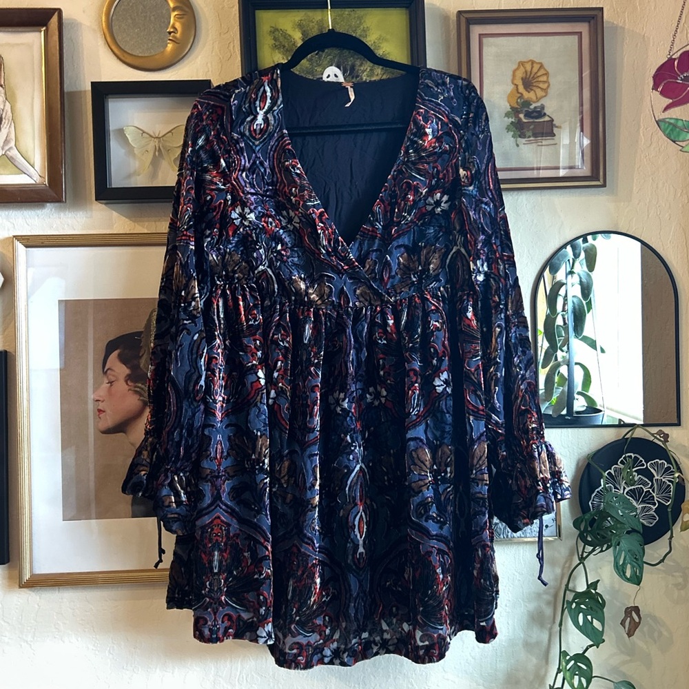 Free people Mystic charm velvet mini dress